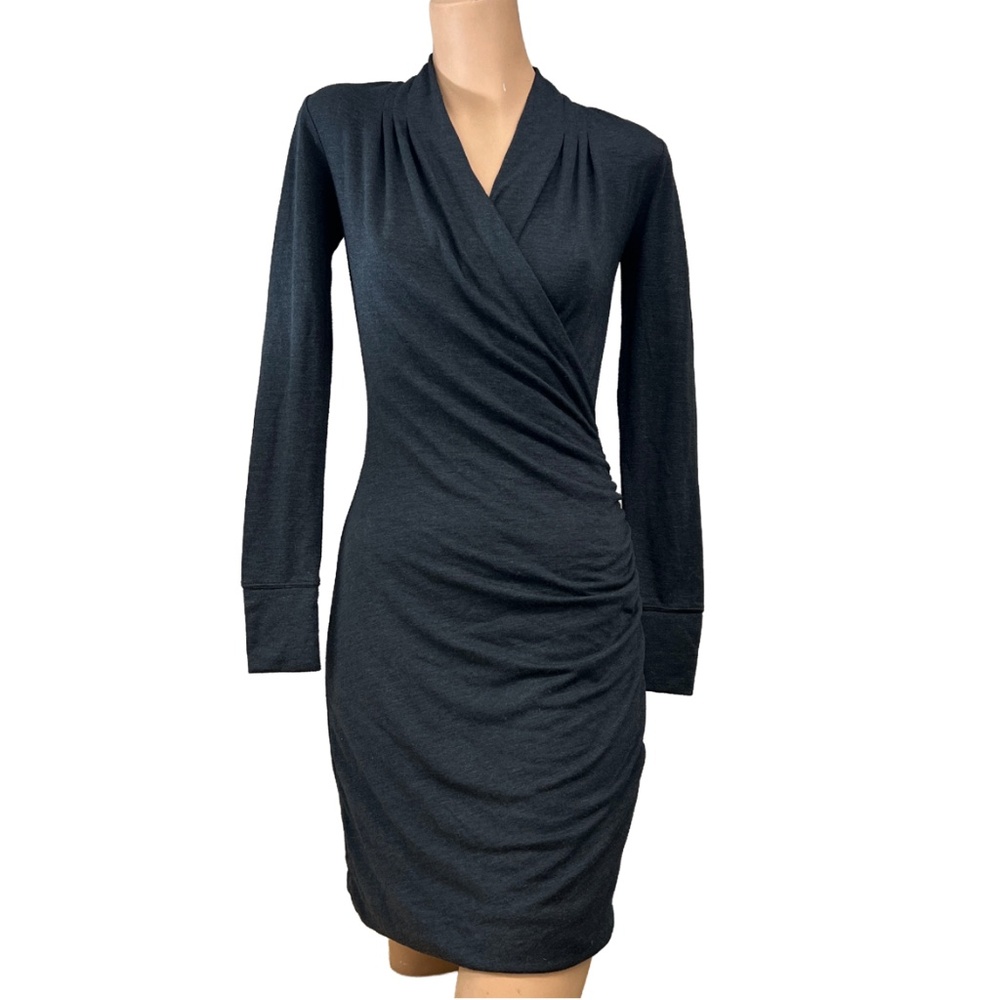 Banana Republic Dark Charcoal Gray Long Sleeve Dress Size XS